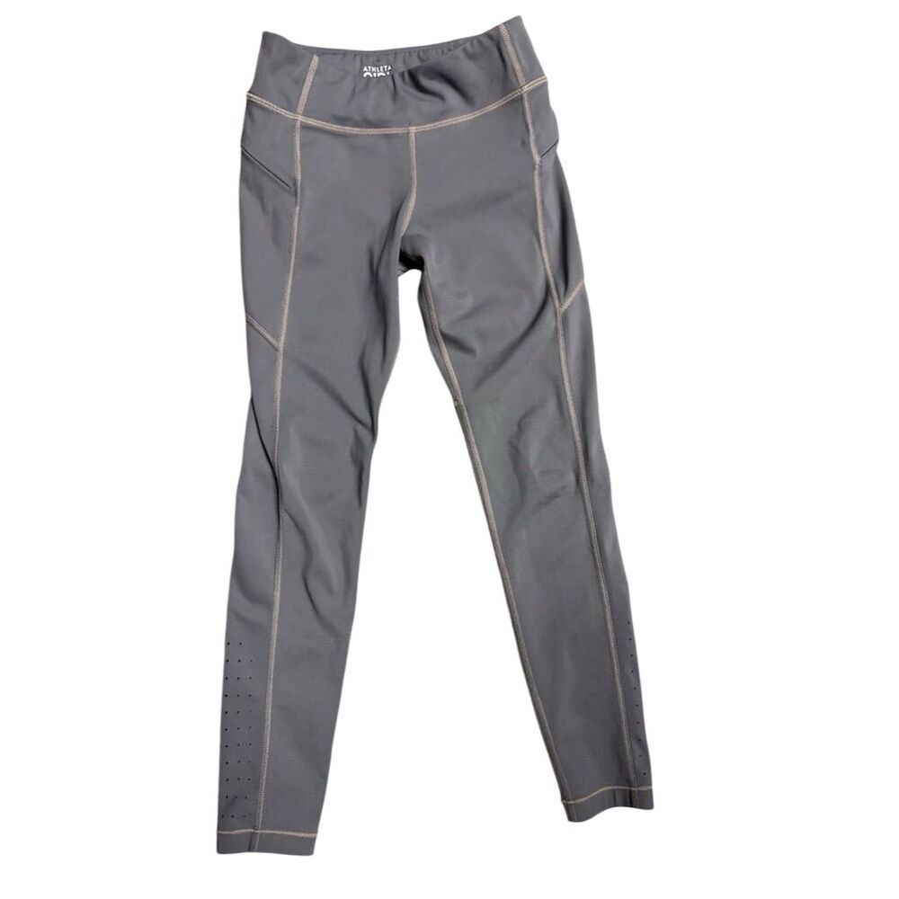 Athleta Girl Gray Leggings Size S High-Waisted Activewear